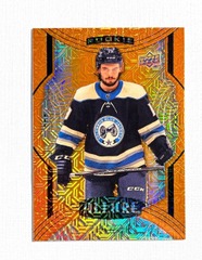 2020-21 Upper Deck Allure #106 Liam Foudy Rookie Orange Slice Blue Jackets